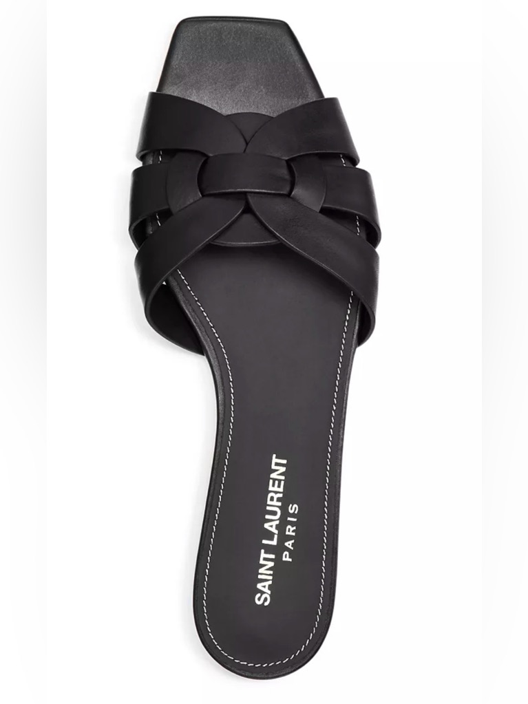 Saint Laurent Women's Tribute Mule Slides In Black